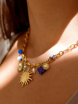 Collier Charms bleu