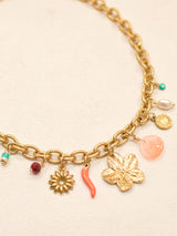 Collier Charms multicolore