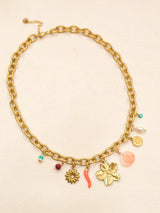 Collier Charms multicolore