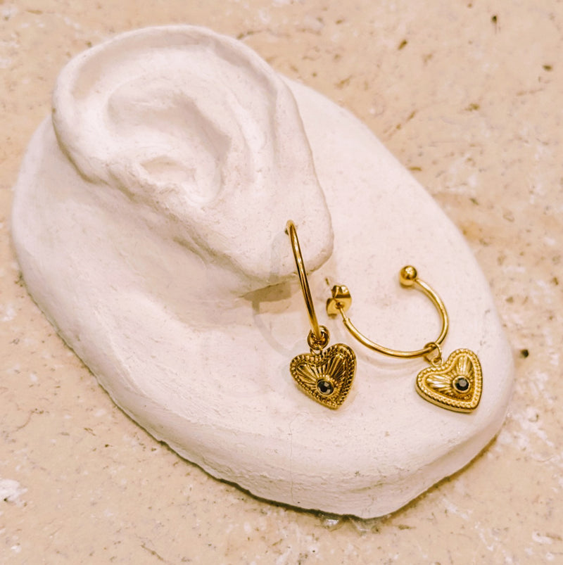 Boucles d'oreilles coeur